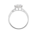 Bague Solitaire Alassane Or Blanc Oxyde De Zirconium - Solitaires Femme | Marc Orian