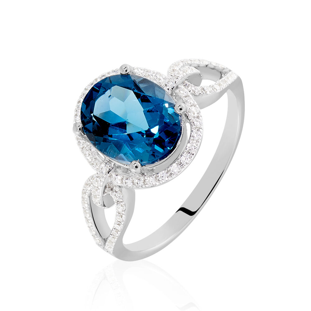 Bague topaze blanche on sale