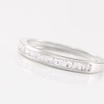 Demi Alliance Davila Or Blanc Oxyde - Alliances avec pierres Femme | Marc Orian