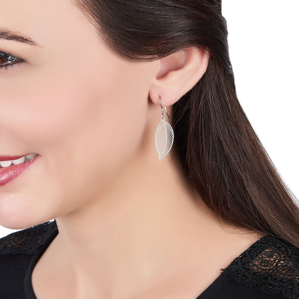 Boucles D'oreilles Pendantes Fanni Argent Blanc - Pendantes Femme | Marc Orian