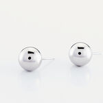Boucles D'oreilles Puces Fidelia Boule Or Blanc - Puces Femme | Marc Orian