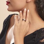 Bague Solitaire Ceramik Design Argent  Oxyde De Zirconium Et C&eacute;ramique - Bijoux fantaisie Femme | Marc Orian