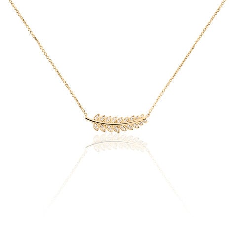 Collier Luz Plaqu&eacute; Or Jaune Oxyde De Zirconium - Colliers avec pierres Femme | Marc Orian