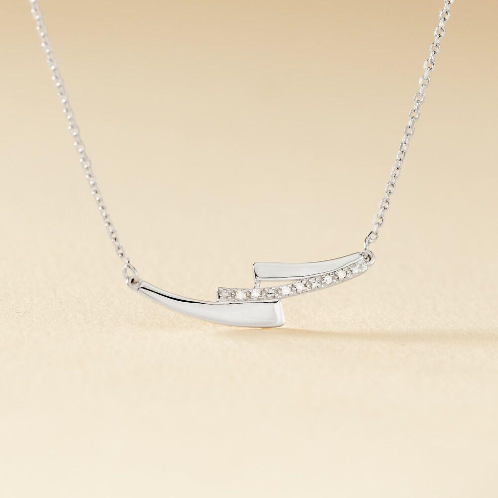 Collier Ainhoa Or Blanc Diamant - Colliers avec pierres Femme | Marc Orian