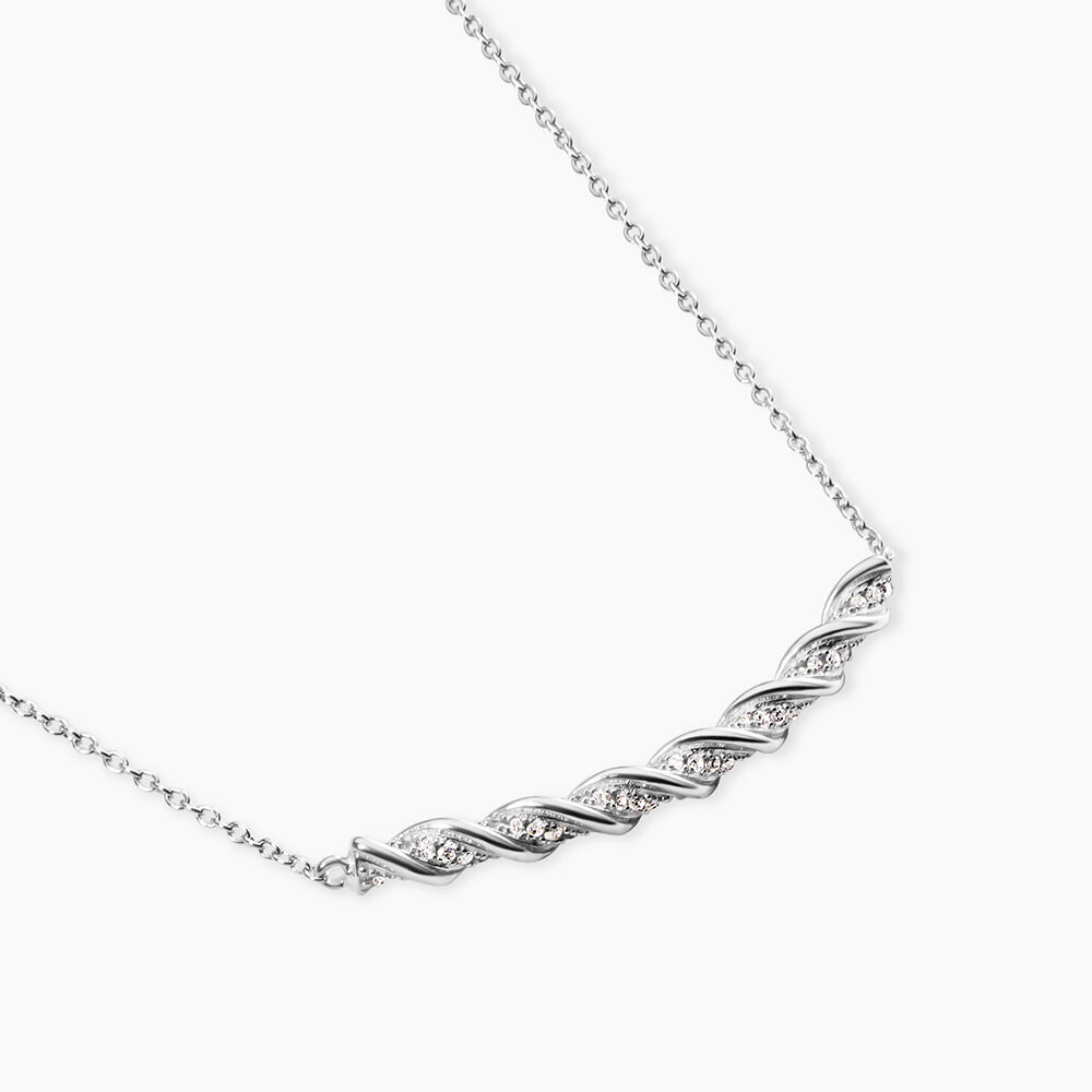 Collier Argent Blanc Remigius Oxydes De Zirconium - Colliers avec pierres Femme | Marc Orian