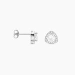 Boucles D'oreilles Puces Gorka Argent Blanc Oxyde De Zirconium - Puces Femme | Marc Orian