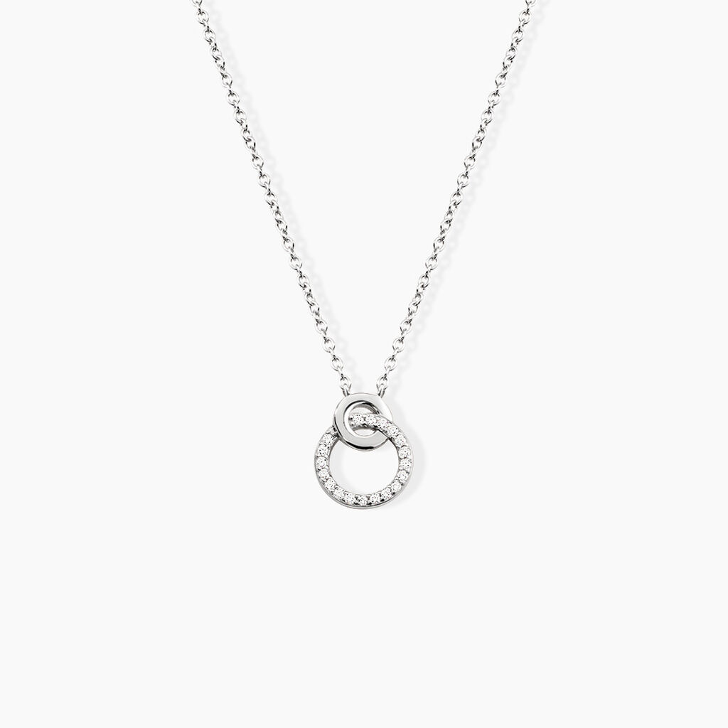 Collier Fant Argent Blanc Oxyde De Zirconium - Colliers avec pierres Femme | Marc Orian