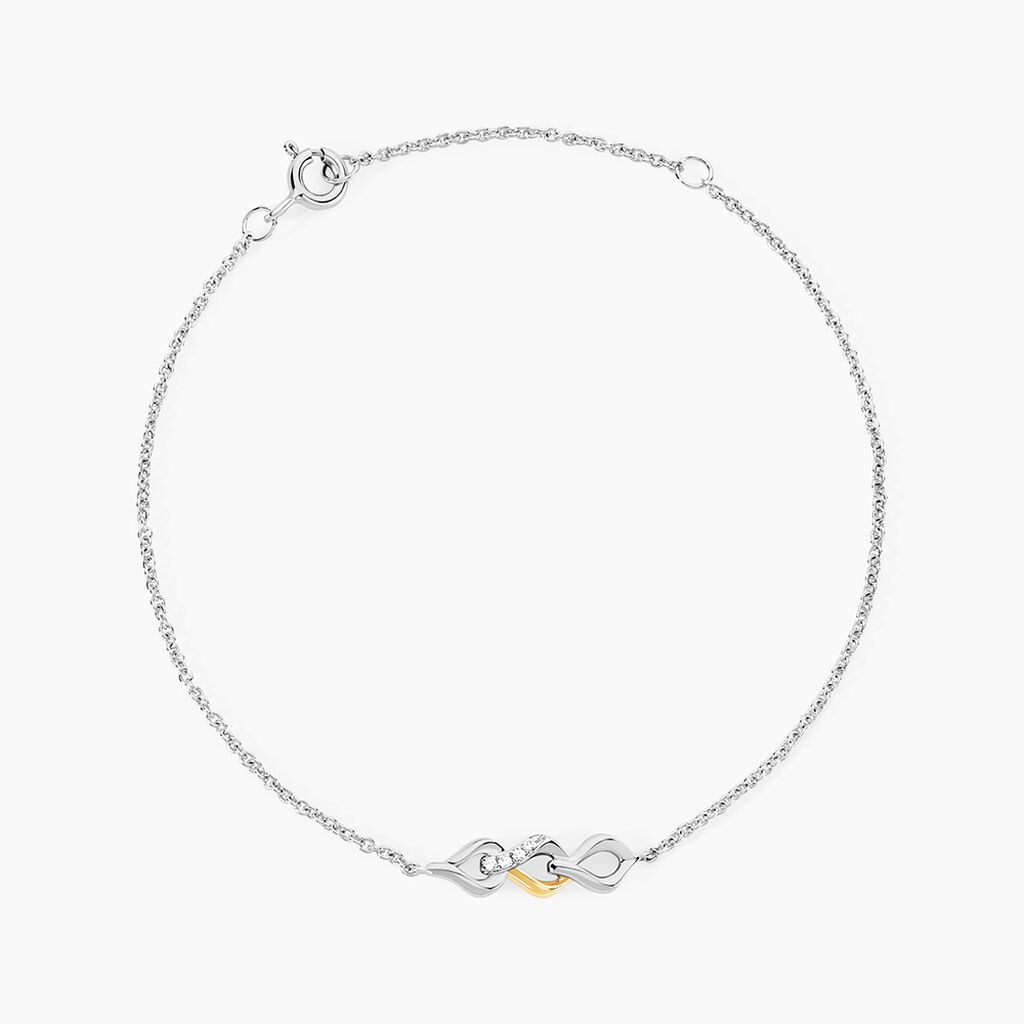 Bracelet Or Jaune Oxyde De Zirconium - Bracelets chaînes Femme | Marc Orian