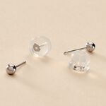 Fermoir Boucle D'oreille Silicone Or Blanc - Soins et accessoires Famille | Marc Orian