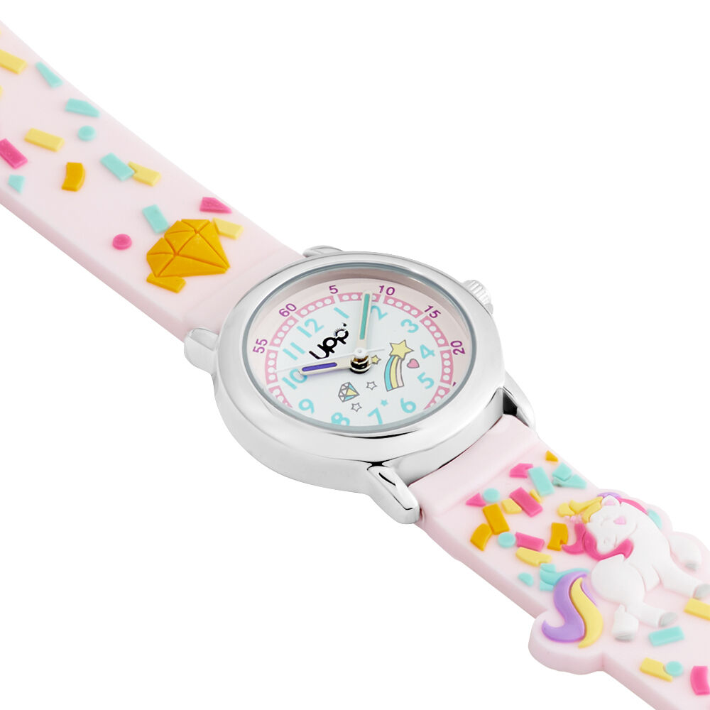 Montre Upp Fuzzy Rose Et Blanc - Montres étanches Enfant | Marc Orian