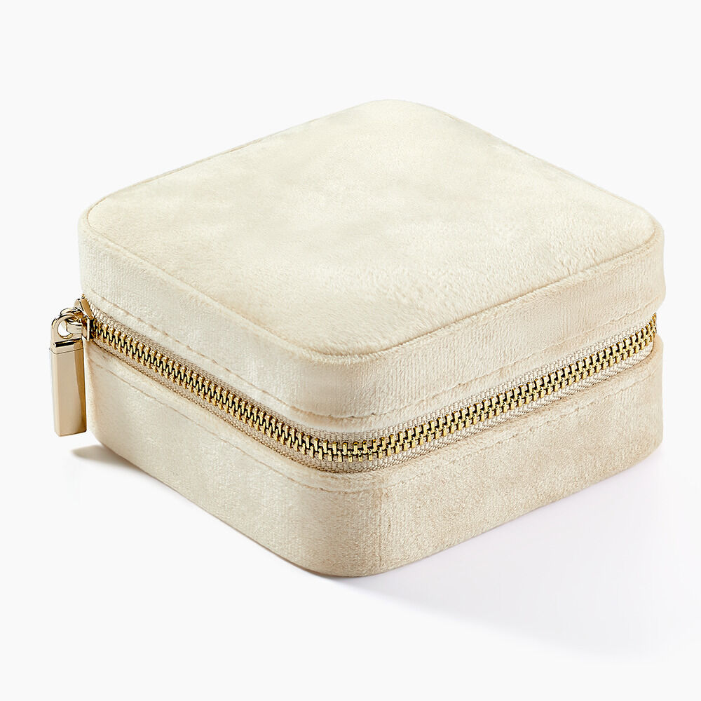 Boite &agrave; Bijou Tissu Beige - Soins et accessoires Famille | Marc Orian