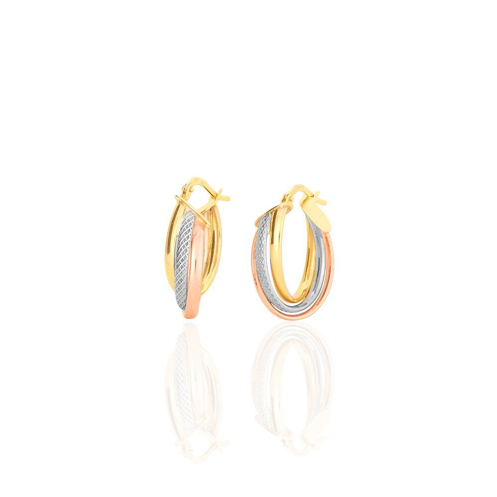 Créoles Hermande Or Tricolore - Créoles Femme | Marc Orian
