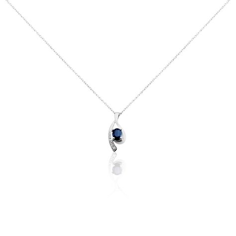 Collier Sagesse Or Blanc Saphir Et Diamant - Colliers avec pierres Femme | Marc Orian