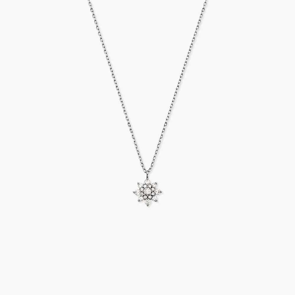 Collier Lorraine Argent Blanc Oxyde De Zirconium - Colliers avec pierres Femme | Marc Orian