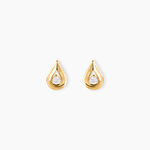 Boucles D'oreilles Puces Purete Or Jaune Diamant - Puces Femme | Marc Orian
