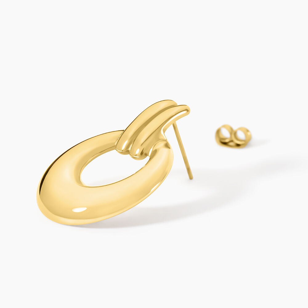 Boucles D'Oreilles Pendantes Vaidah Acier Jaune - Pendantes Femme | Marc Orian