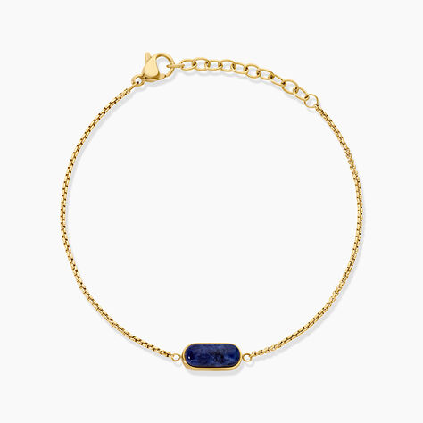 Bracelet Dannie Acier Jaune Sodalite - Bracelets cha&icirc;nes Femme | Marc Orian