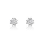 Boucles D'oreilles Puces Ottilie Argent Blanc Oxyde De Zirconium - Puces Femme | Marc Orian