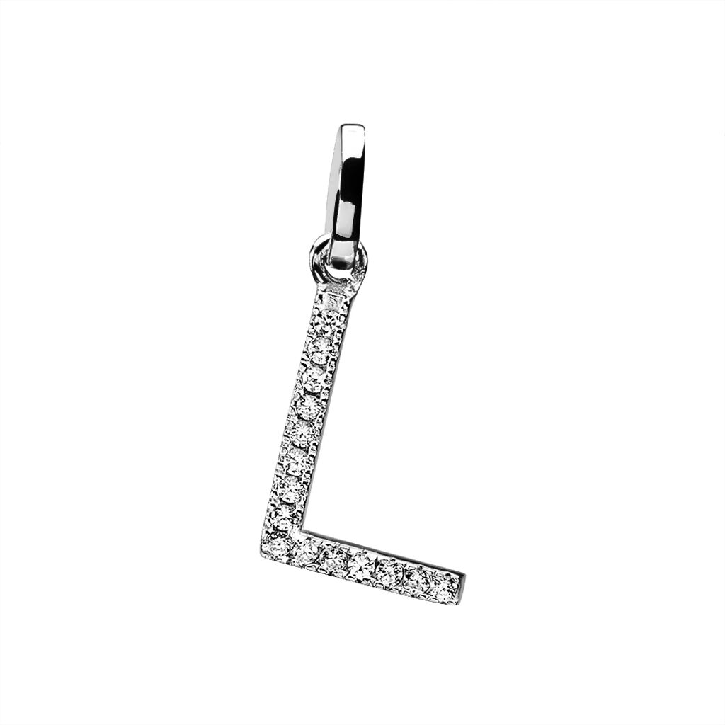Pendentif Klementine Or Blanc Oxyde De Zirconium - Pendentifs Femme | Marc Orian