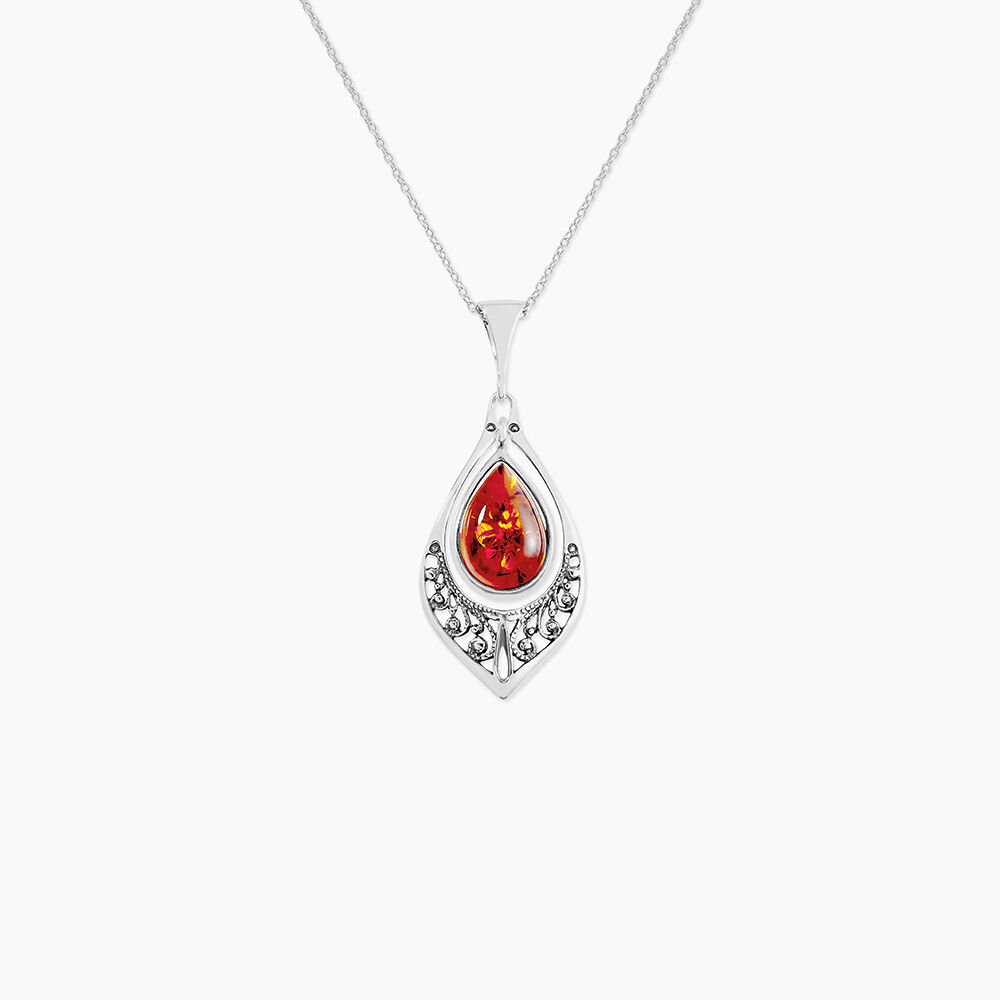 Collier Argent Blanc Doralyn Ambre - Colliers avec pierres Femme | Marc Orian