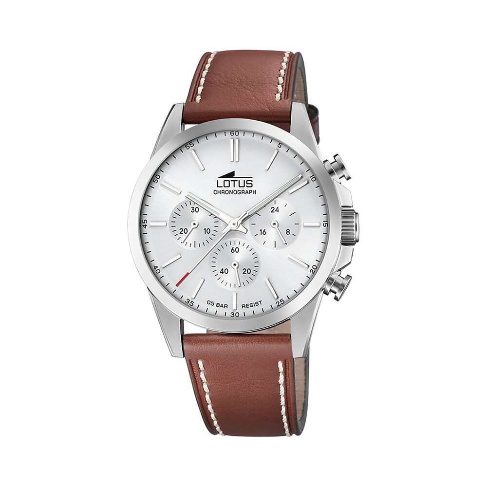 Montre Lotus Chrono 41 Argent&eacute; - Montres &eacute;tanches Homme | Marc Orian