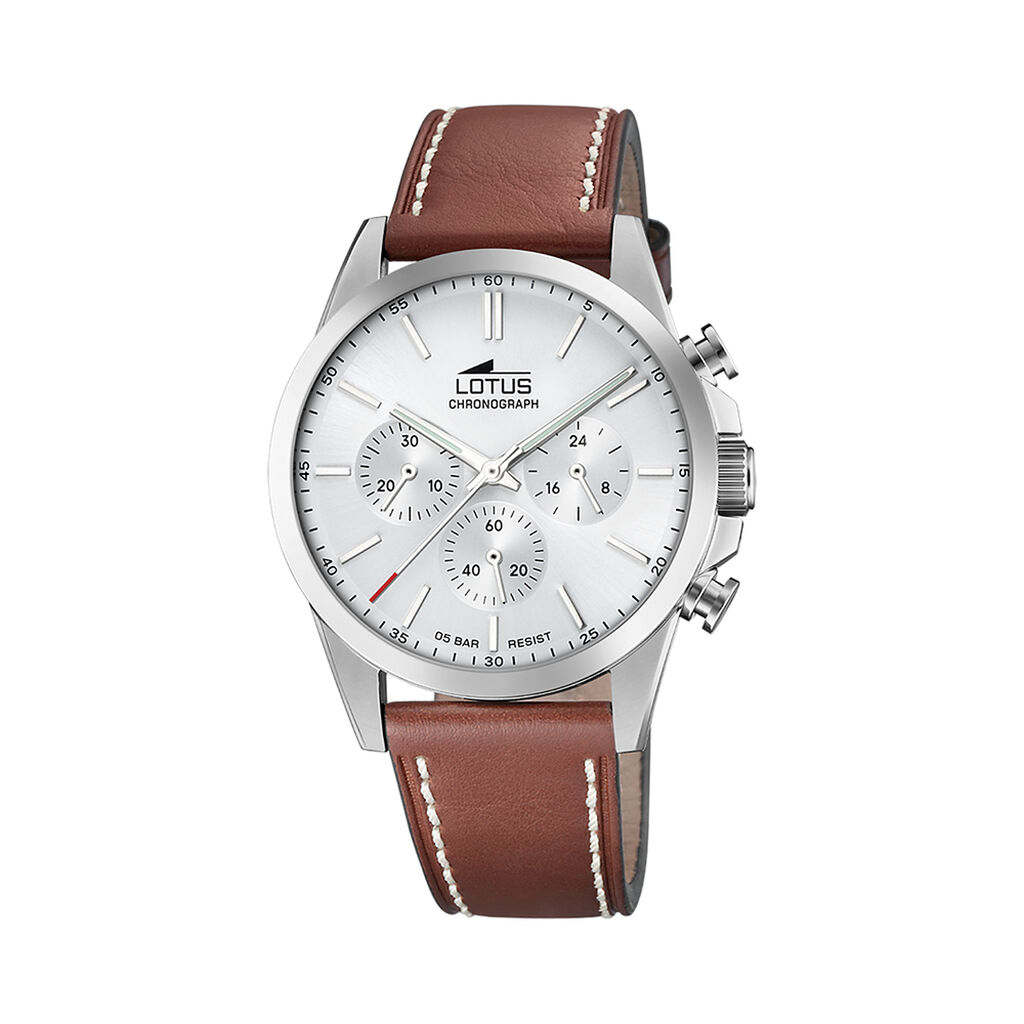 Montre Lotus Chrono 41 Argent&eacute; - Montres &eacute;tanches Homme | Marc Orian