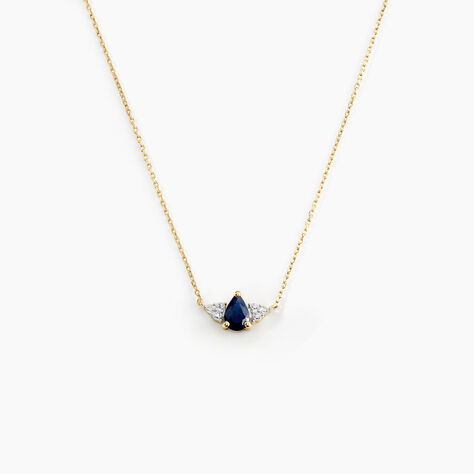 Collier Glykeria Or Jaune Saphir Diamant - Colliers avec pierres Femme | Marc Orian