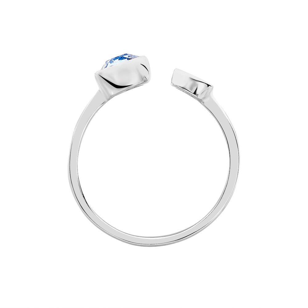 Bague Perline Argent Blanc Oxyde De Zirconium - Bagues avec pierre Femme | Marc Orian
