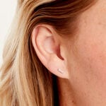 Boucles D'Oreilles Puces Susie Argent Blanc Oxyde De Zirconium - Puces Femme | Marc Orian