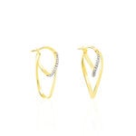 Cr&eacute;oles Luna Or Jaune Strass - Cr&eacute;oles Femme | Marc Orian