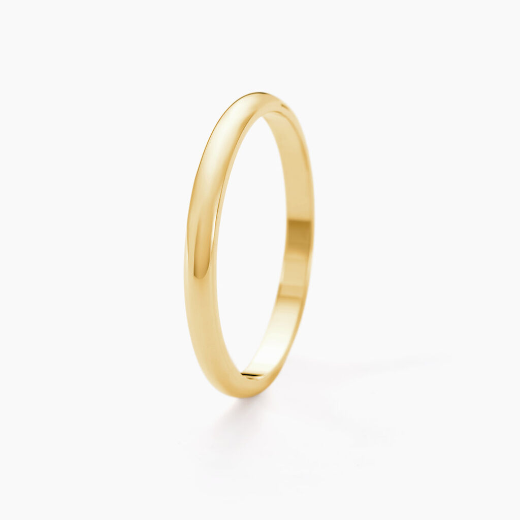 Alliance Aphroditia Demi Jonc Bombe Or Jaune - Alliances personnalisées Famille | Marc Orian