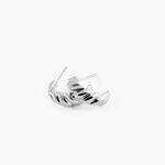 Cr&eacute;oles Croissant Argent Blanc - Cr&eacute;oles Femme | Marc Orian