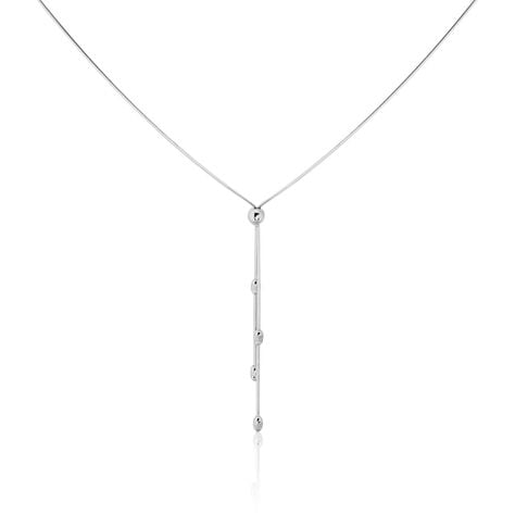Collier Linda Argent Blanc - Colliers Femme | Marc Orian
