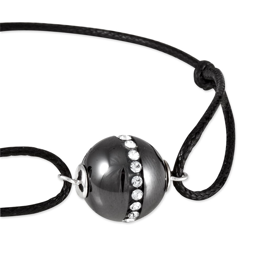 Bracelet Nina Cera Argent Blanc Strass Et C&eacute;ramique - Bracelets cordons Femme | Marc Orian