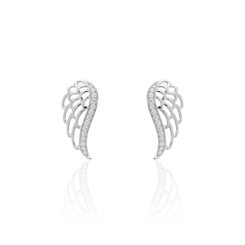 Boucles D'oreilles Grimpantes Soliana Argent Blanc Oxyde De Zirconium - Piercings d'oreilles Femme | Marc Orian