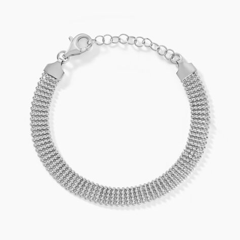Bracelet Kelline Argent Blanc - Bracelets Multirangs Femme | Marc Orian
