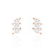Boucles D'oreilles Puces Edma Or Rose Oxyde De Zirconium - Puces Femme | Marc Orian