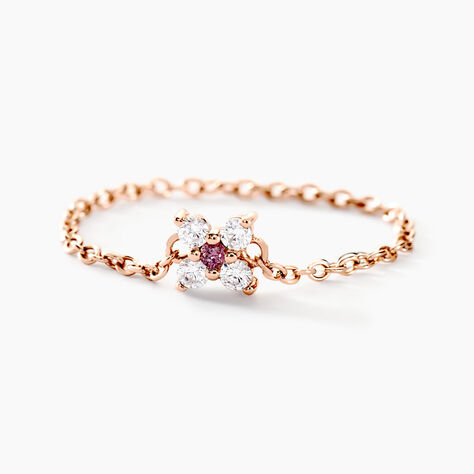 Bague Lindie Argent Rose Oxyde De Zirconium - Bagues avec pierre Femme | Marc Orian