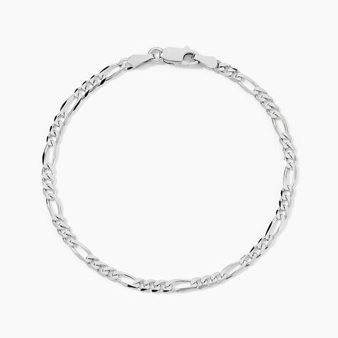 Bracelet Vivian Argent Blanc - Bracelets mailles Homme | Marc Orian
