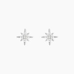 Boucles D'oreilles Puces Lysianne Argent Blanc Oxyde De Zirconium - Puces Femme | Marc Orian