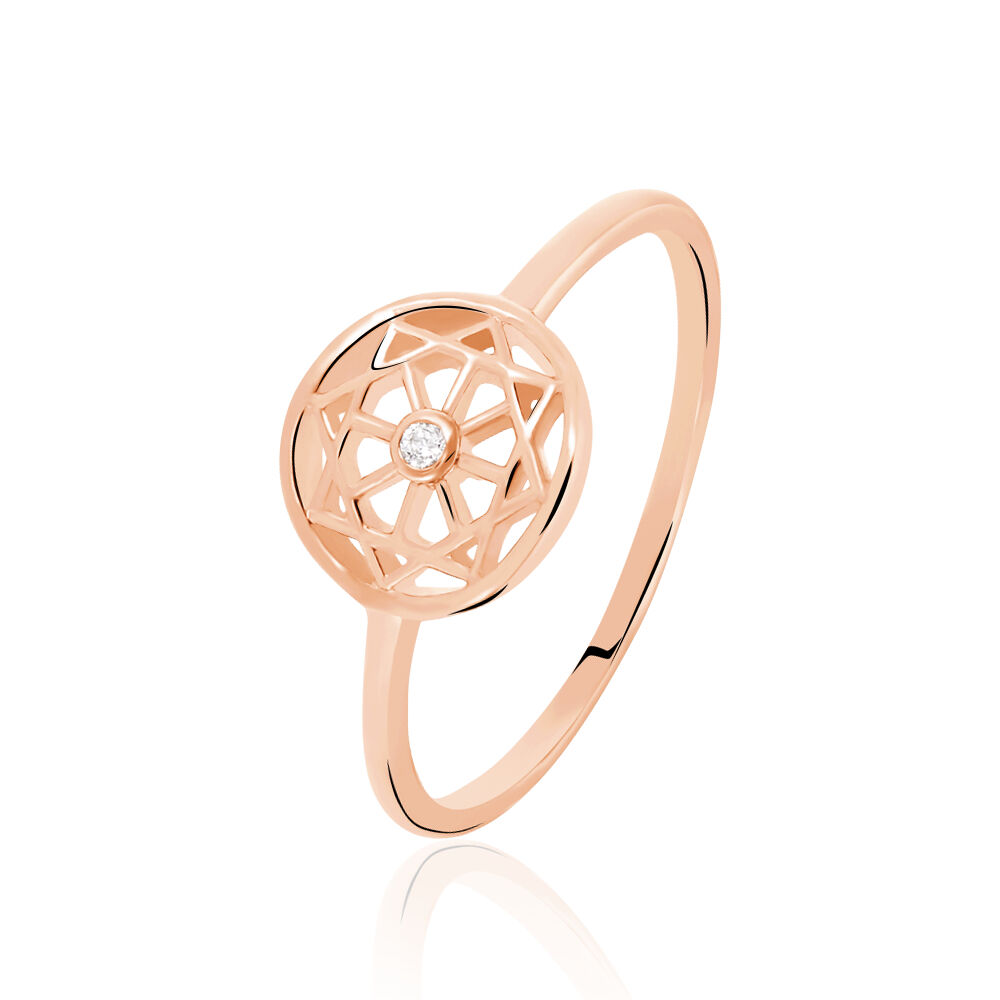 Bague Peinda Argent Rose Oxyde De Zirconium - Bagues avec pierre Femme | Marc Orian