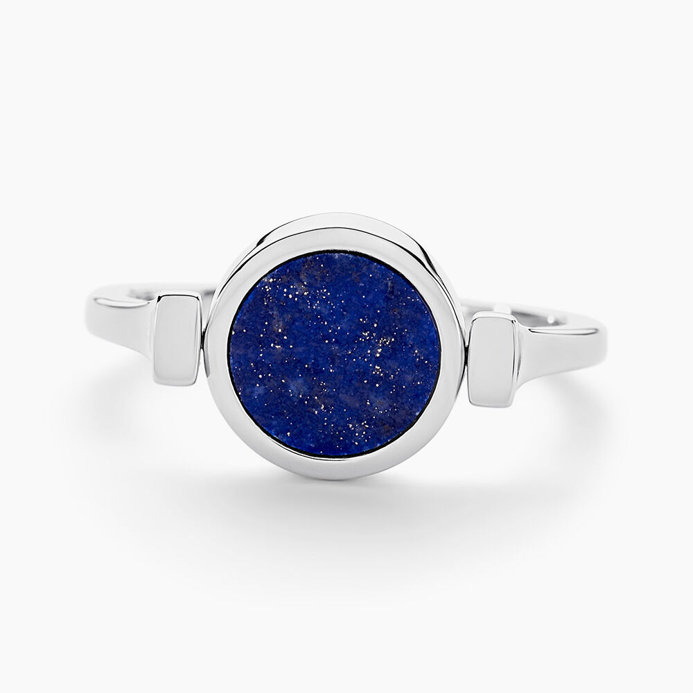 Bague Lunatique Argent Blanc Lapis Lazuli Nacre -  Femme | Marc Orian