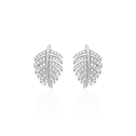 Boucles D'oreilles Pendantes Gabrielle Argent Blanc Oxyde De Zirconium - Pendantes Femme | Marc Orian