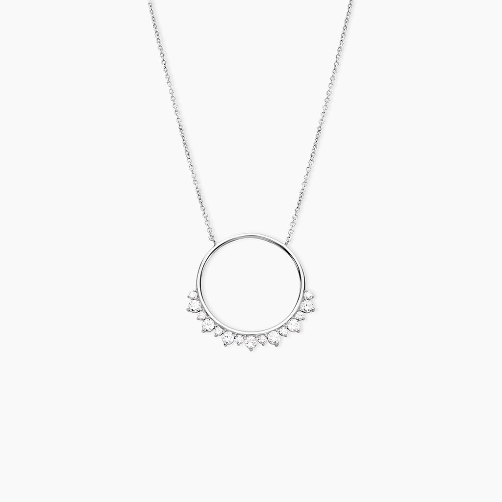 Collier Camil Argent Blanc Oxyde De Zirconium - Colliers avec pierres Femme | Marc Orian