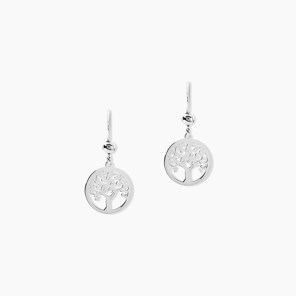 Boucles D'oreilles Pendantes Marijan Argent Blanc - Pendantes Femme | Marc Orian