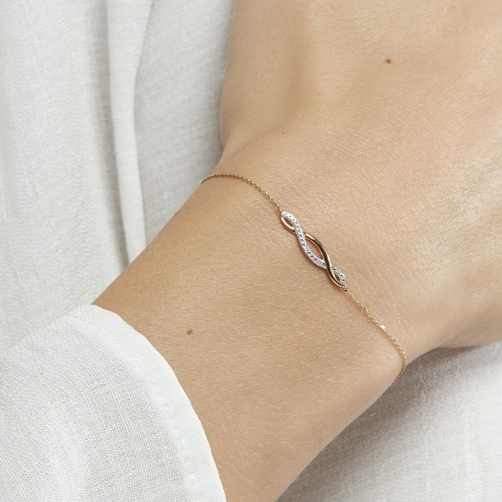 Bracelet Or Jaune Abisai Diamants - Bracelets chaînes Femme | Marc Orian