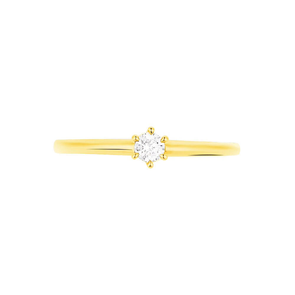Bague Solitaire Orleane Or Jaune Diamant - Solitaires Femme | Marc Orian