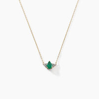 Collier Glykeria Or Jaune Emeraude Diamant