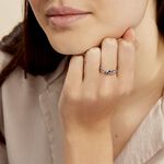 Bague Amarylis Or Blanc Saphir Diamant - Solitaires Femme | Marc Orian
