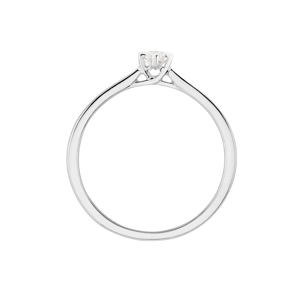 Bague Solitaire Athena Or Blanc Diamant - Parures de mariage Femme | Marc Orian